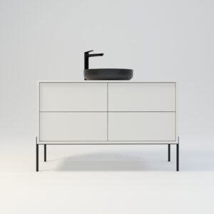 Minimal 4-UC-Badschränke - Klassisches Weiß